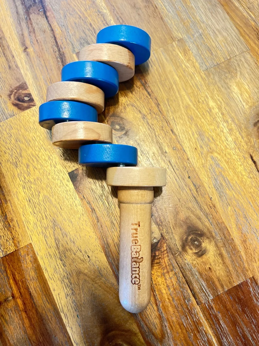 Wooden Stacking Toy “True Balance” -Blue and Natural